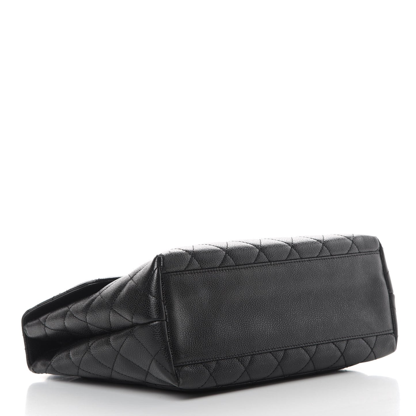 Caviar Quilted Jumbo Kelly Flap Black
