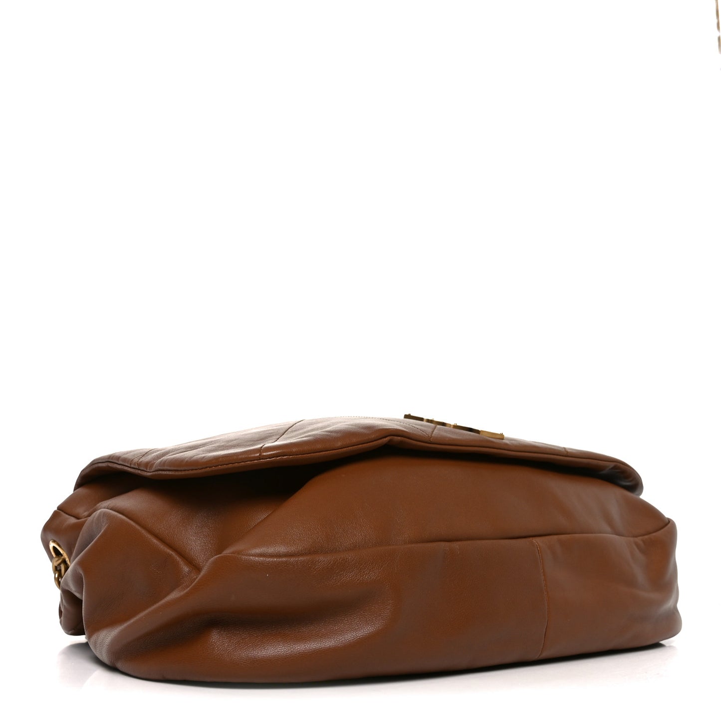 Lambskin Matelasse Monogram Large Jamie 4.3 Light Fox