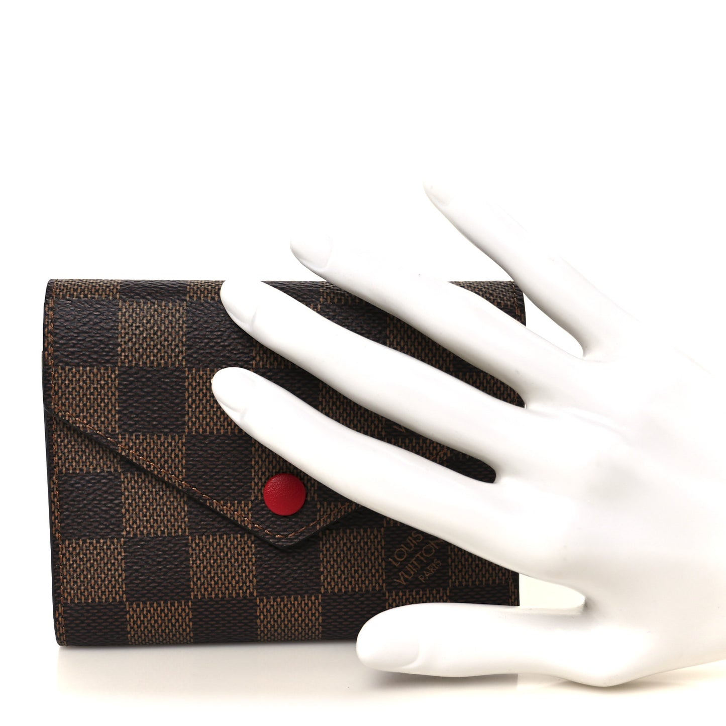 Damier Ebene Victorine Wallet Red