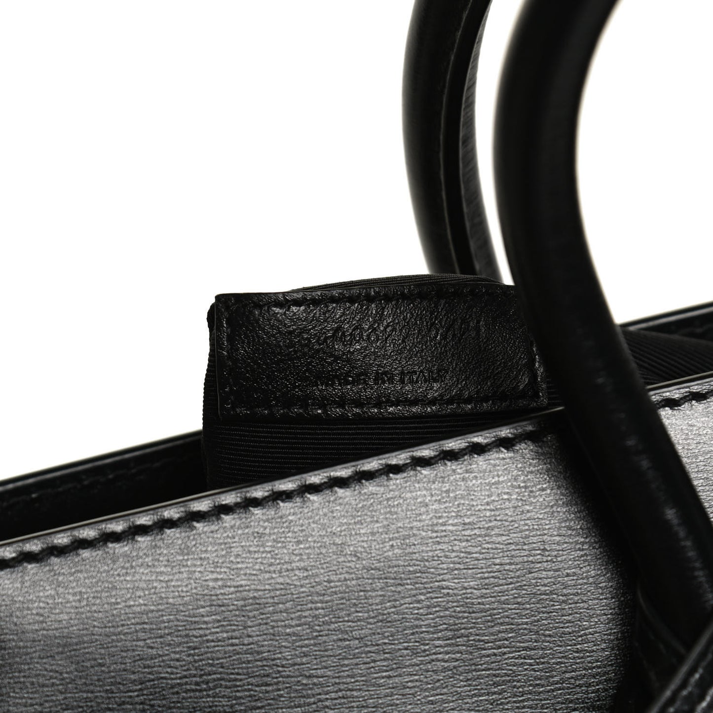 Calfskin Paglia Palm Sac De Jour Black