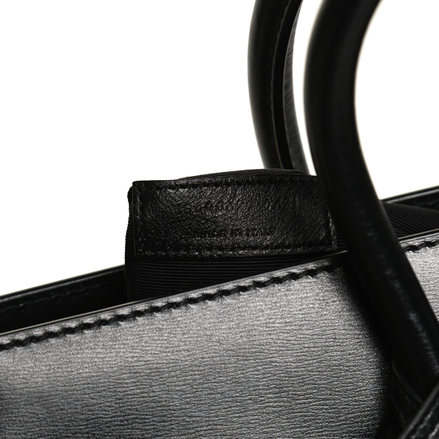 Saint Laurent Calfskin Paglia Palm Sac De Jour Black 6 of 9