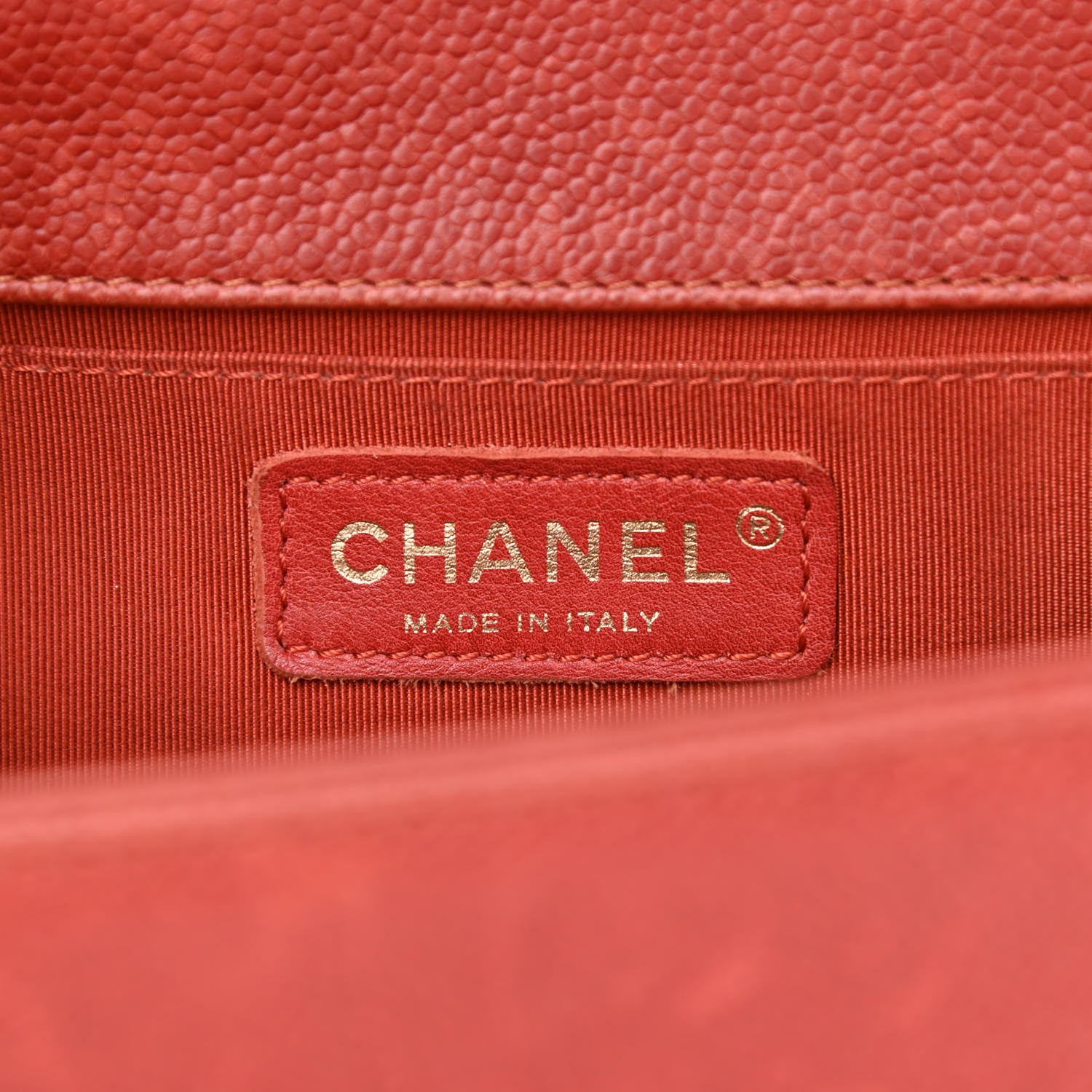 Chanel Caviar Quilted Medium Boy Flap Dark Orange 6 of 12