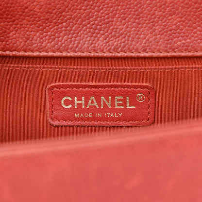 Chanel Caviar Quilted Medium Boy Flap Dark Orange 6 of 12