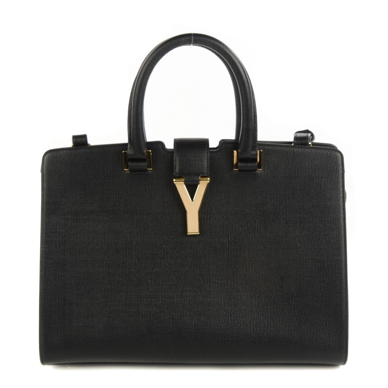Saint Laurent Textured Leather Classic Small Cabas Y Bag Black 1 of 8