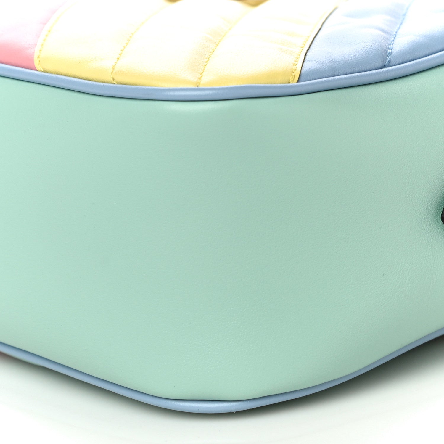 Gucci Calfskin Matelasse Diagonal Small GG Marmont Chain Shoulder Bag Multicolor Pastel 11 of 15