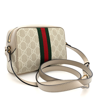 Gucci GG Supreme Monogram Textured Dollar Calfskin Mini Ophidia Shoulder Bag Beige Mystic White Oatmeal 3 of 9