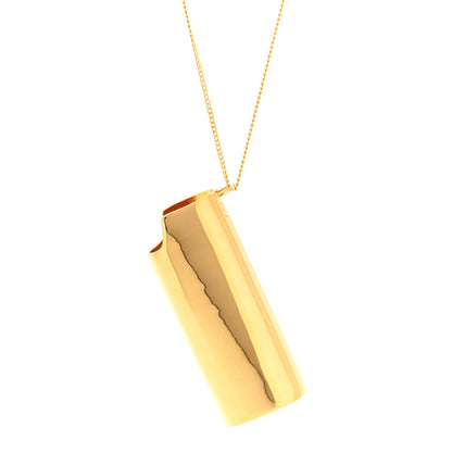 Saint Laurent Metal Lighter Holder Necklace Gold 5 of 6