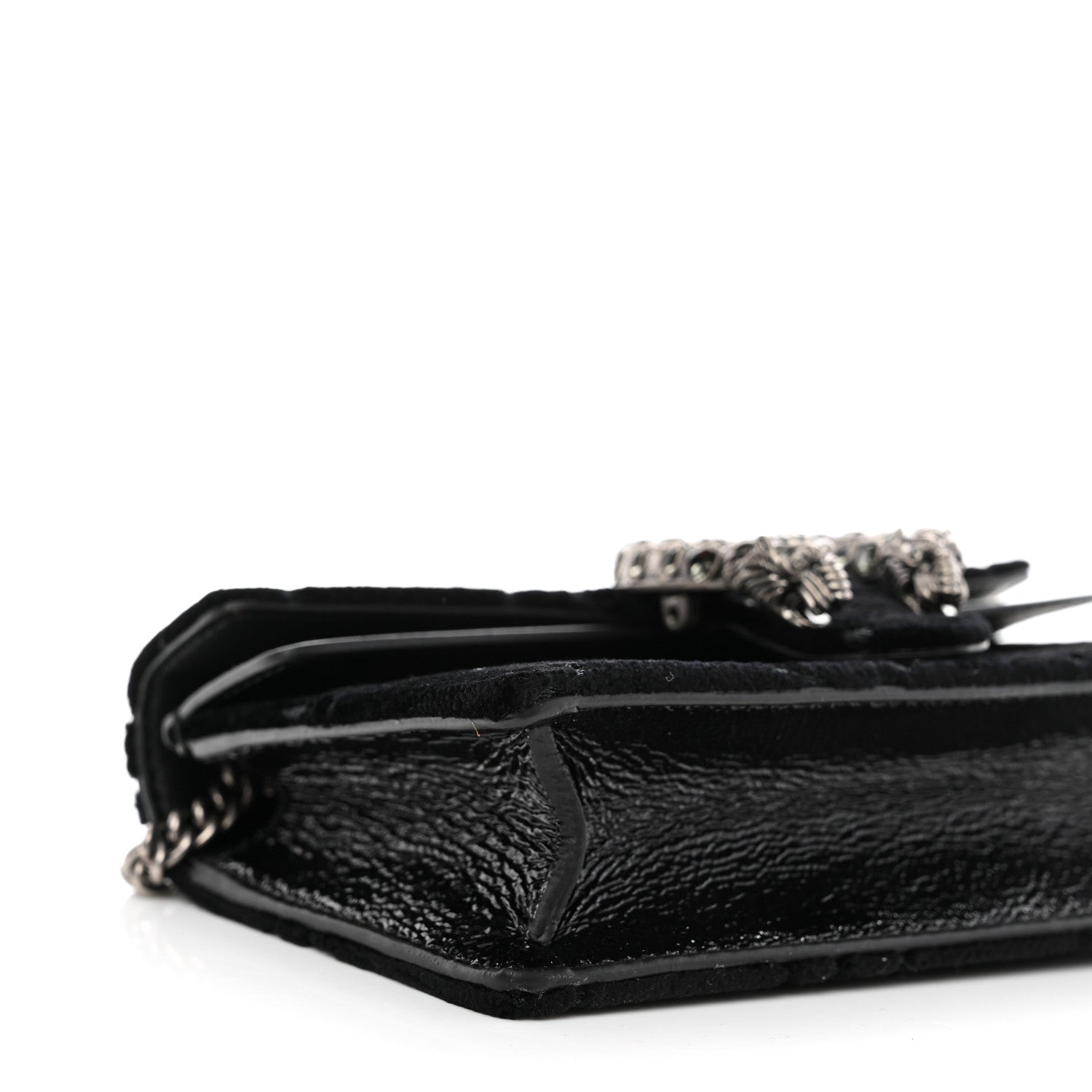 Gucci Velvet GG Monogram Super Mini Dionysus Shoulder Bag Black 8 of 10