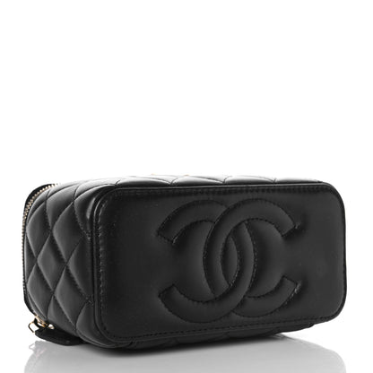 Chanel Lambskin Quilted Pick Me Up Vanity Case Black 3 of 10