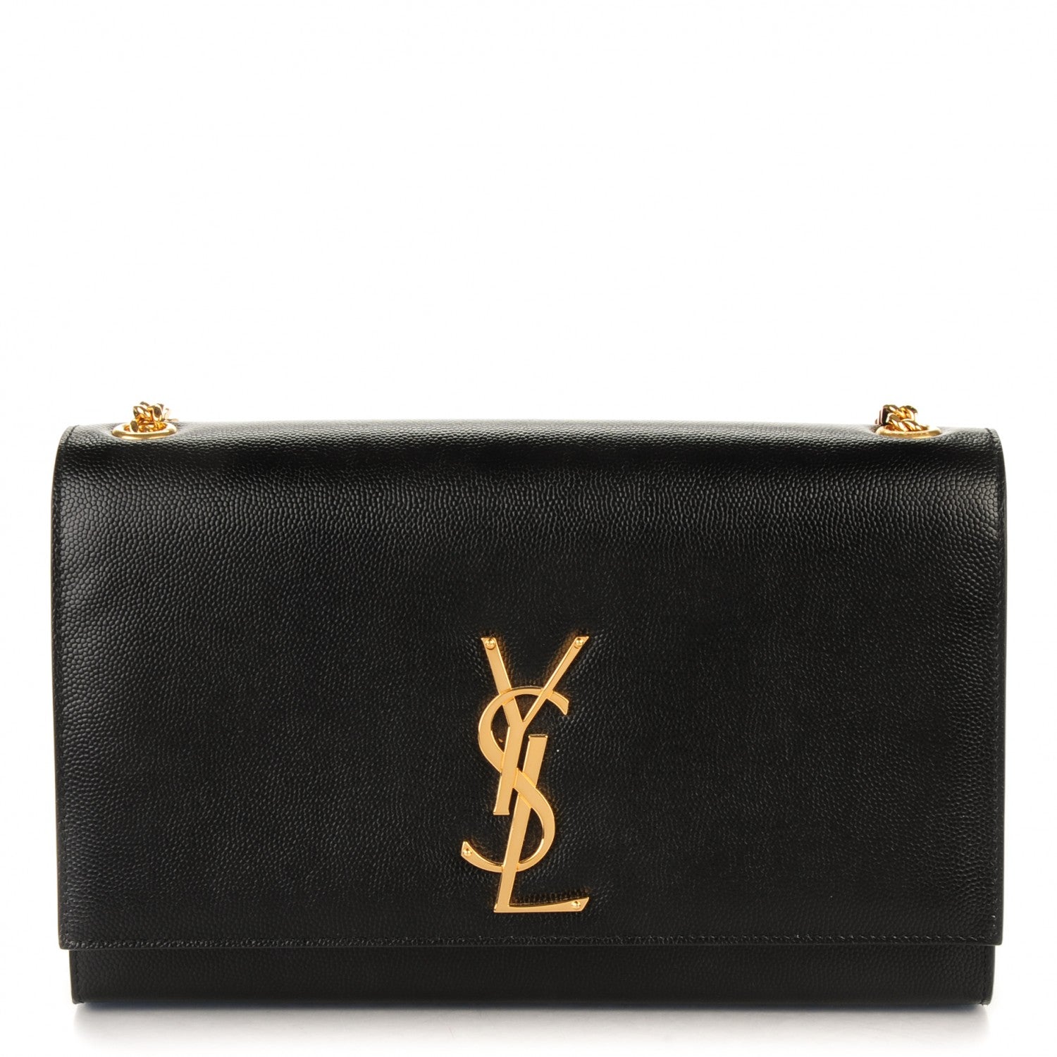 Saint Laurent Grain De Poudre Medium Classic Monogram Kate Satchel Black 1 of 7