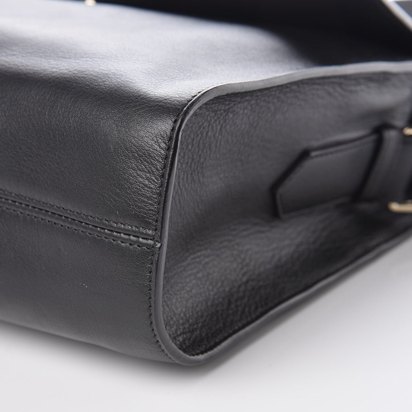 Calfskin Small Flap Shoulder Bag Black