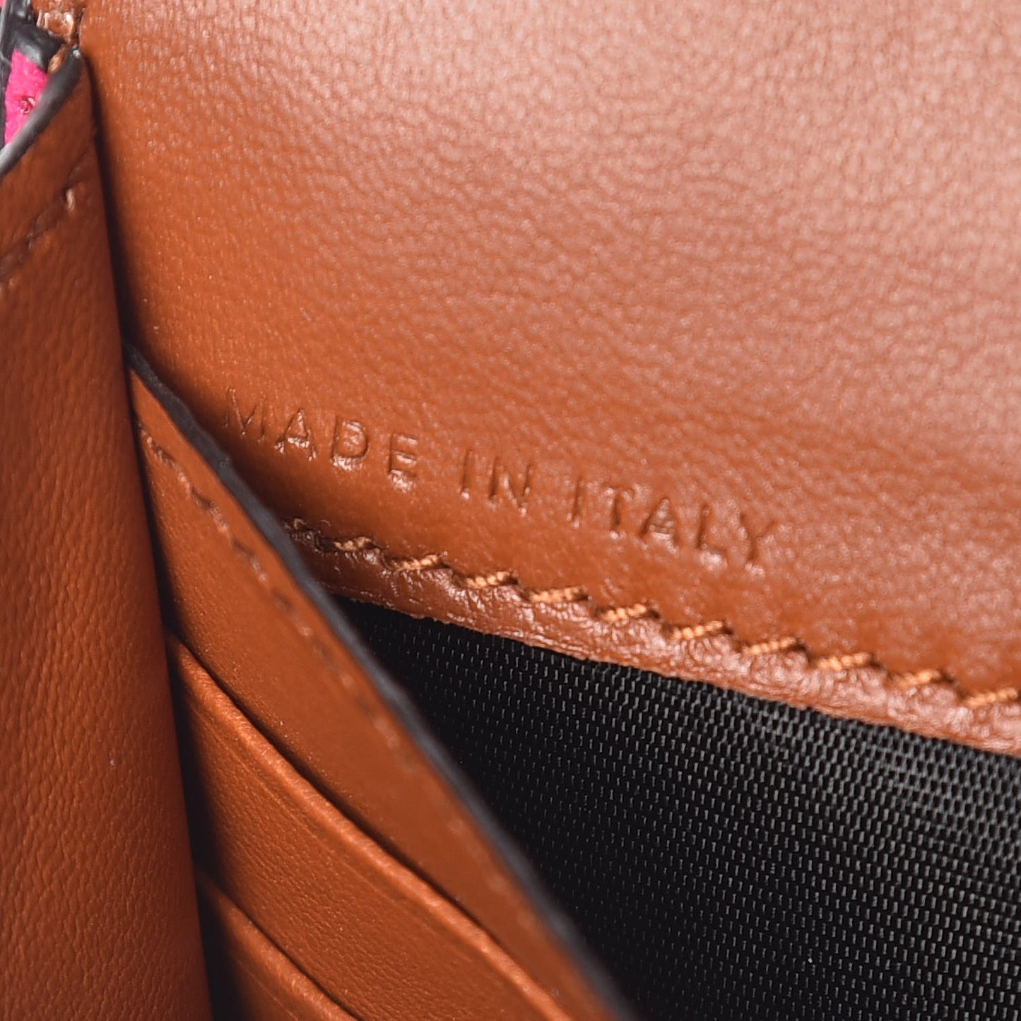 Lambskin Emblem Chain Wallet Cyclamen