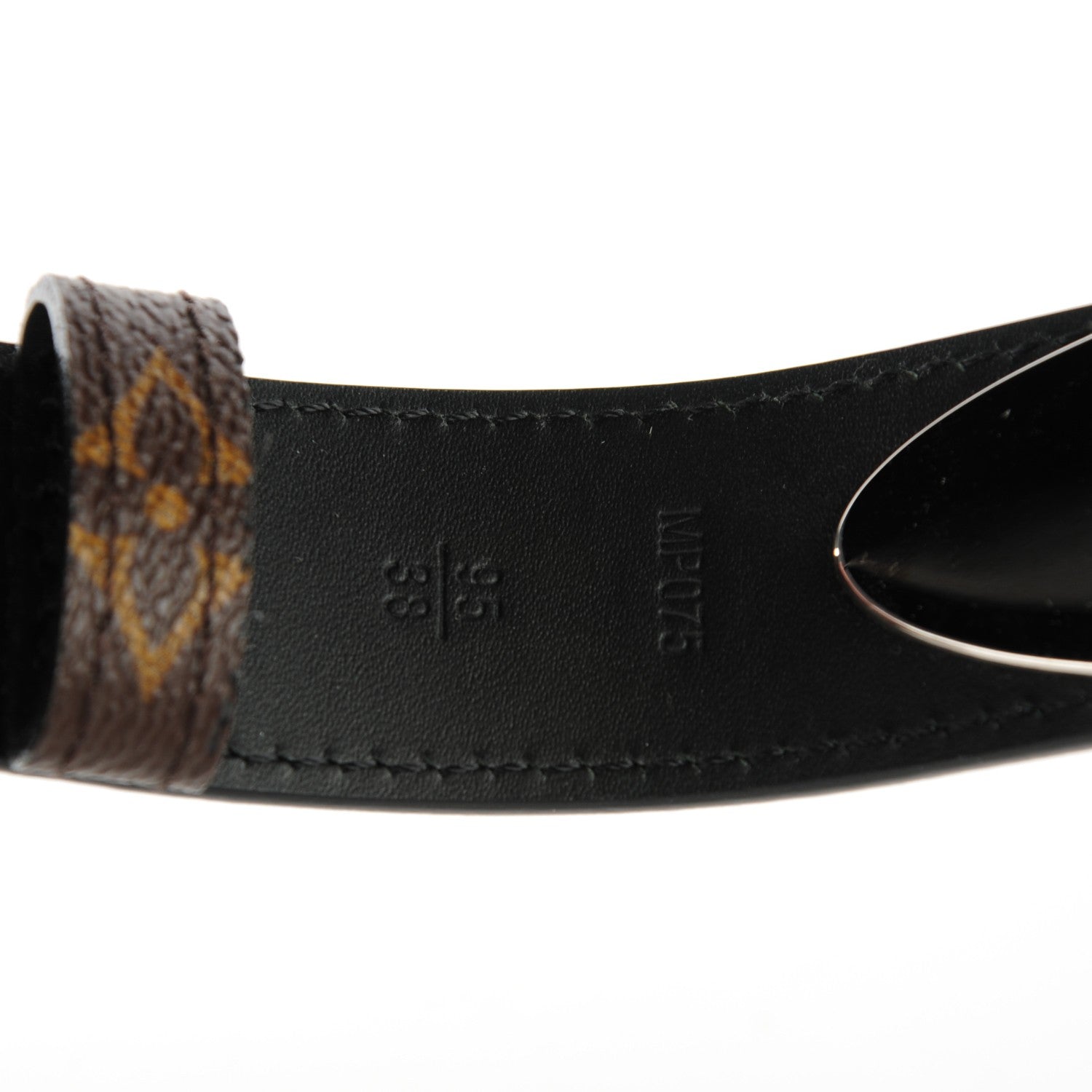 Louis Vuitton Monogram Macassar Hinge Belt 95 38 4 of 8