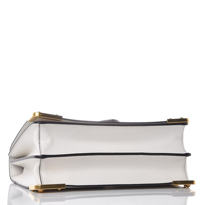 Prada City Calf Saffiano Large Cahier Bag White Black 4 of 18