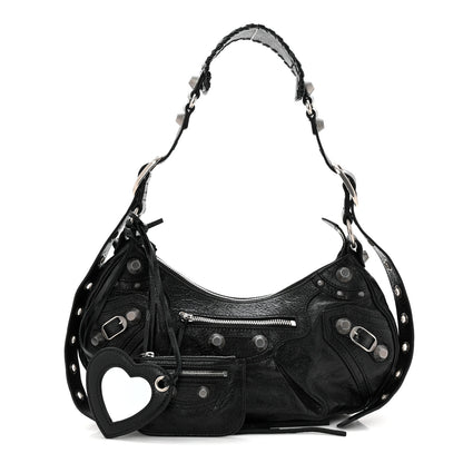 Balenciaga Agneau Arena Small Le Cagole Shoulder Bag Black 3 of 11