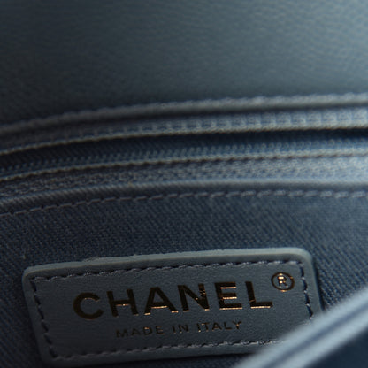 Chanel Caviar Quilted Mini Coco Handle Flap Blue 8 of 10