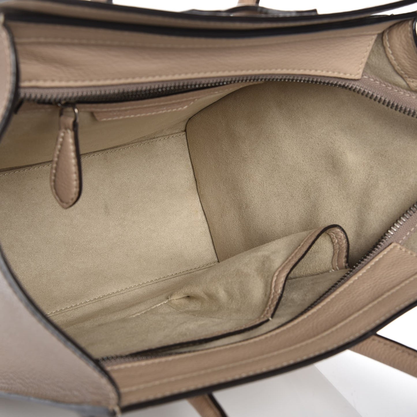 Drummed Calfskin Micro Luggage Dune