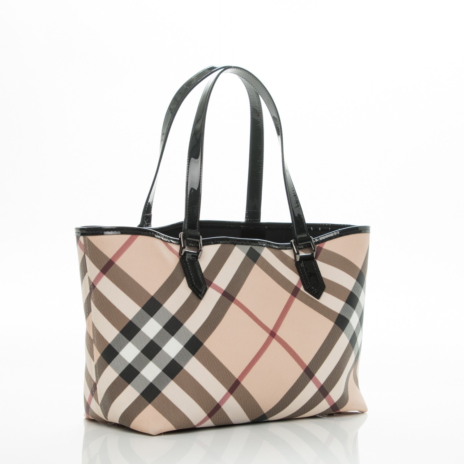 Burberry Supernova Check Small Nickie Tote Black 4 of 8