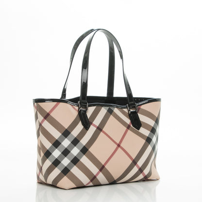 Burberry Supernova Check Small Nickie Tote Black 4 of 8