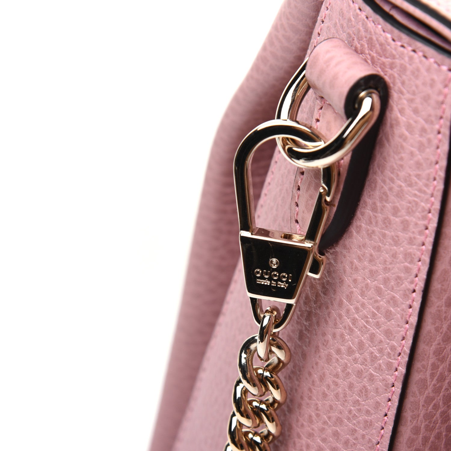 Gucci Dollar Calfskin Interlocking G Top Handle Shoulder Bag Soft Pink 15 of 16