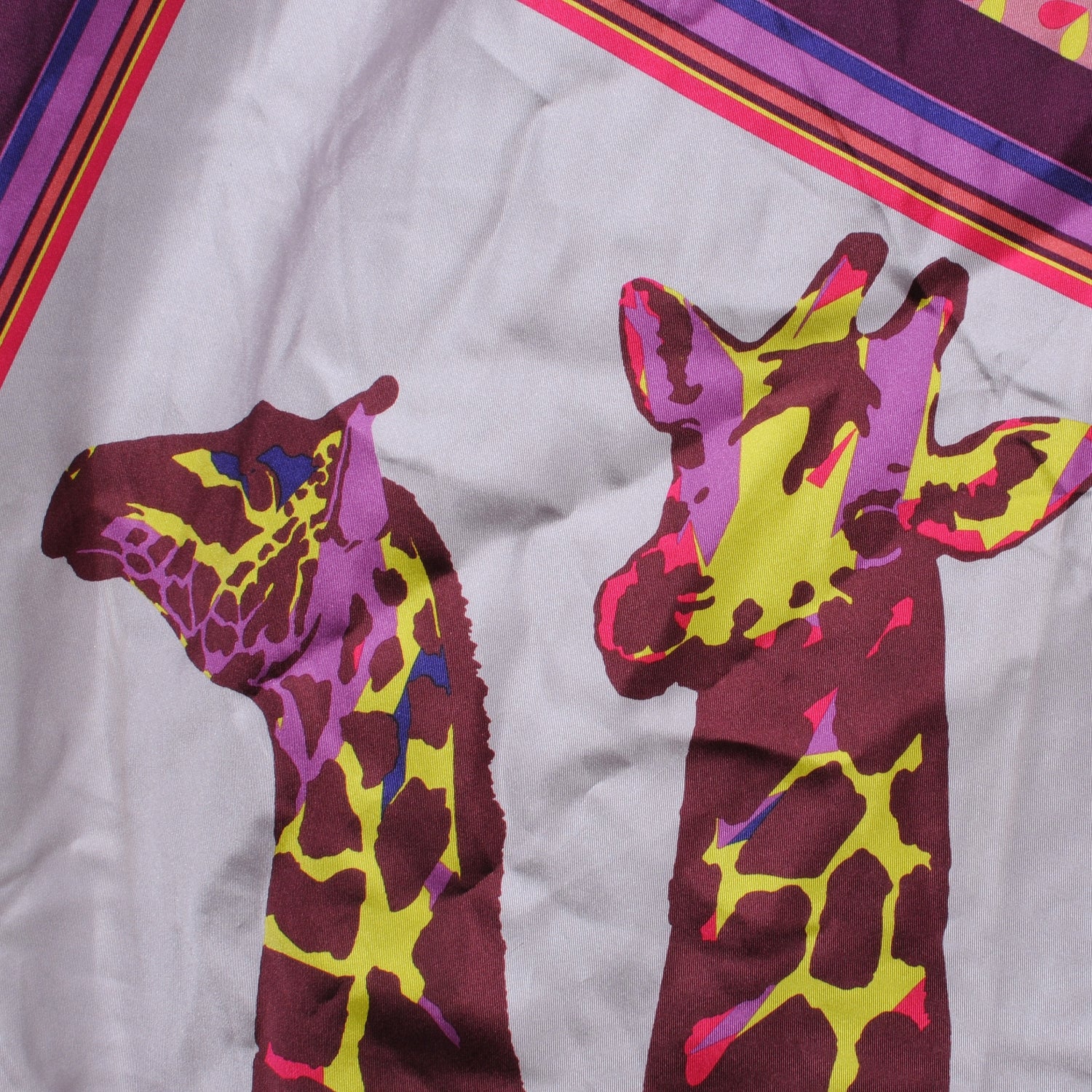 Louis Vuitton Silk Leopard Giraffe Pompons Square Scarf 1 of 6