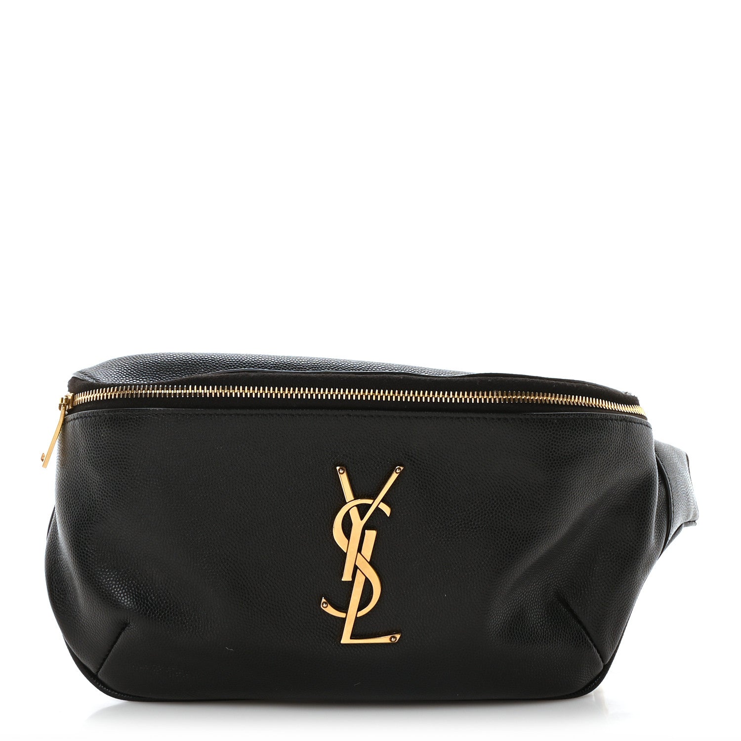 Saint Laurent Grain De Poudre Monogram Belt Bag Black 1 of 11