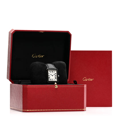 Cartier Stainless Steel Calfskin 27mm Tank Solo Quartz Watch 5 of 5