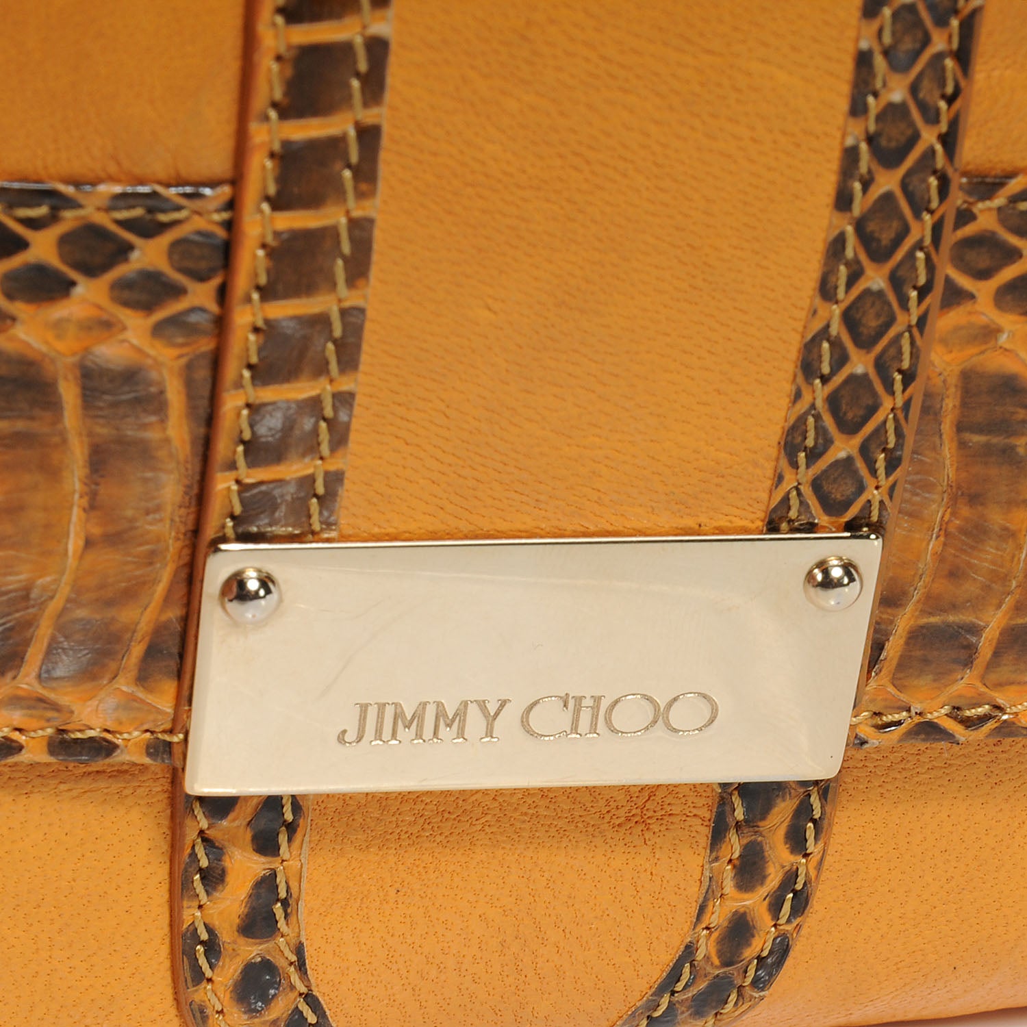 Jimmy Choo Elaphe Snakeskin Uma Wallet Yellow 8 of 8