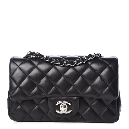 Chanel Lambskin Quilted Mini Rectangular Flap Black 1 of 11
