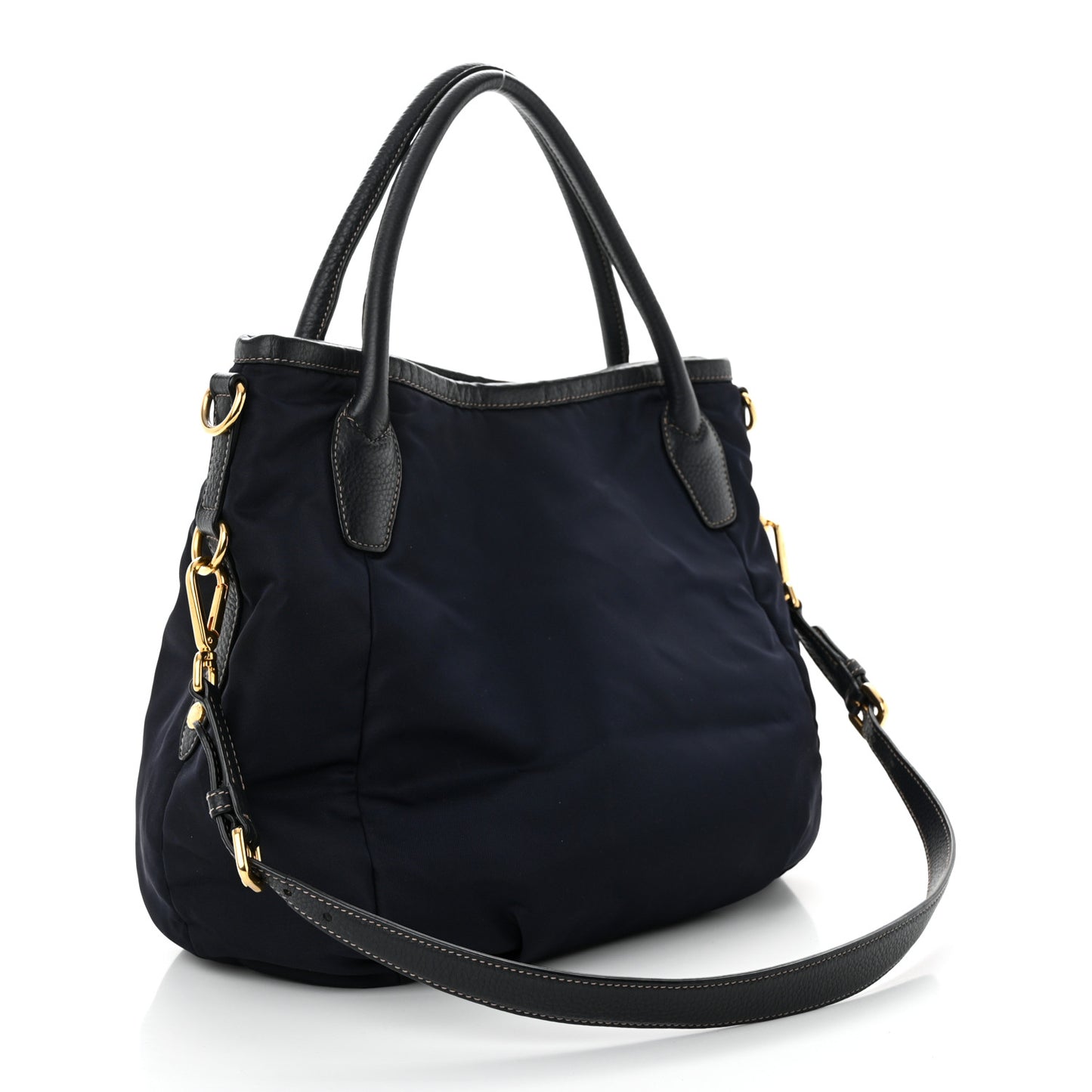 Tessuto Nylon Vitello Daino Tote Baltico