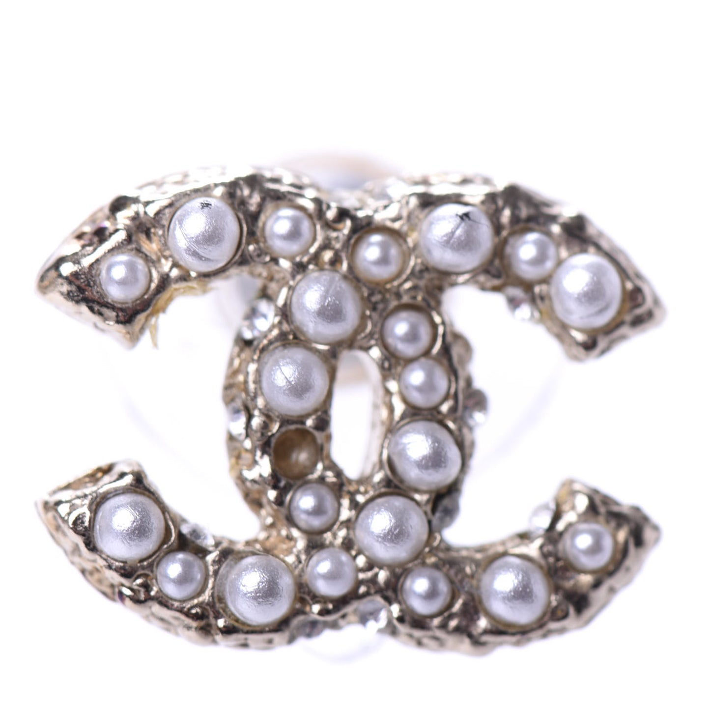 Pearl CC Earrings Light Gold