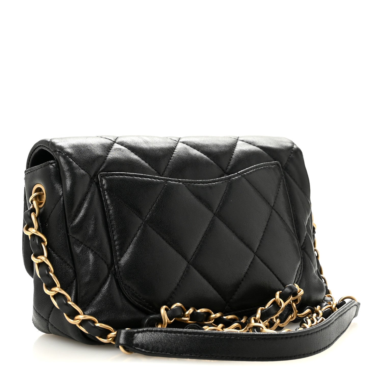 Chanel Lambskin Plexiglass Quilted Coco Love Flap Black 3 of 15