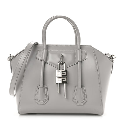 Givenchy Box Calfskin Mini Lock Antigona Shoulder Bag Cloud Grey 1 of 8