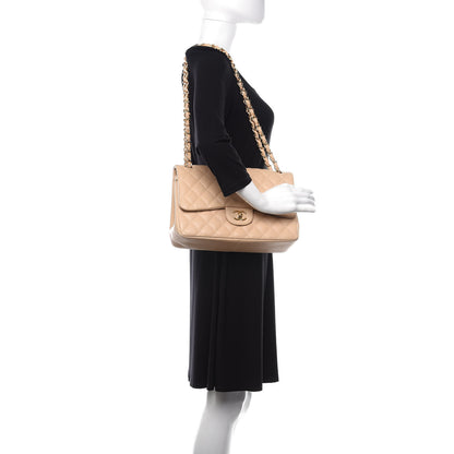 Chanel Lambskin Quilted Jumbo Double Flap Beige Clair 2 of 12