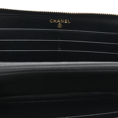 Chanel Caviar Quilted Filigree Zip Around Wallet Black 5 of 8