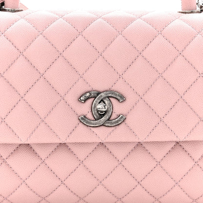 Chanel Caviar Quilted Small Coco Handle Flap Light Pink 8 of 10
