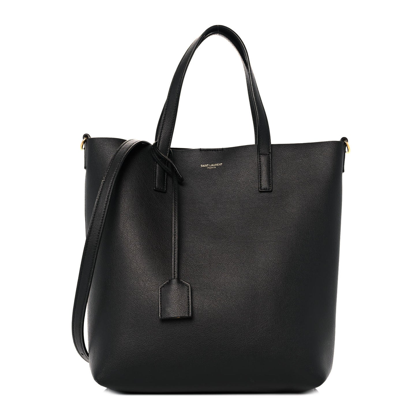Calfskin Medium Shopping Tote Black