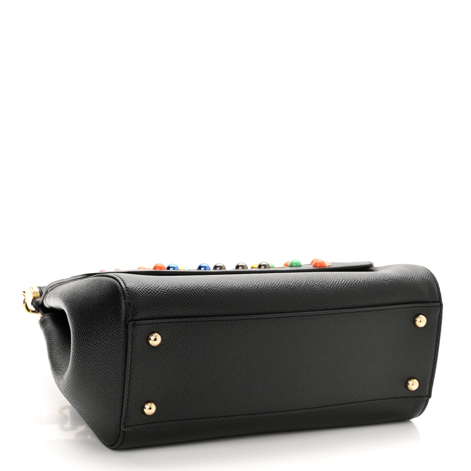 Dolce & Gabbana Dauphine Medium DG Family Patch Miss Sicily Satchel Black 4 of 11