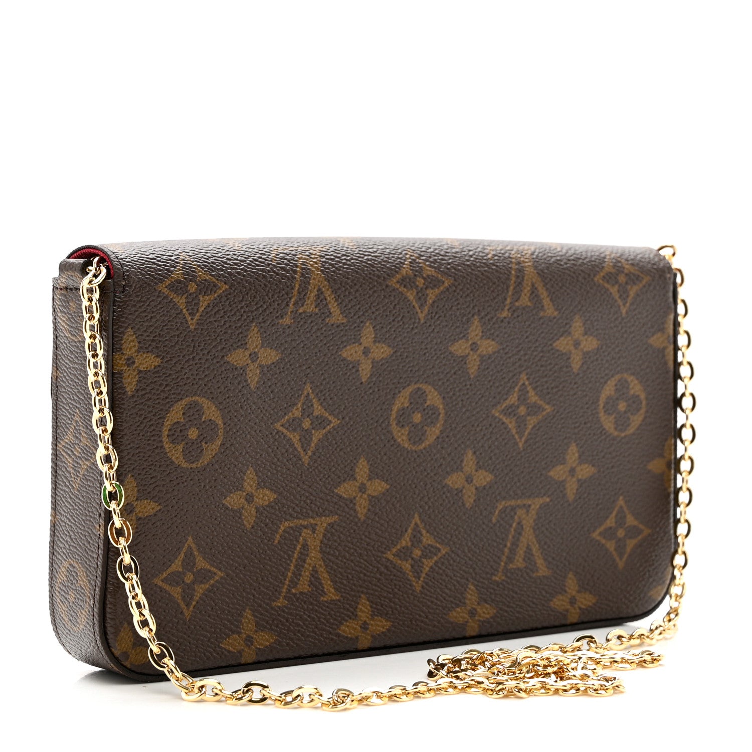 Louis Vuitton Monogram Pochette Felicie Chain Wallet Fuchsia 4 of 7
