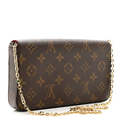 Louis Vuitton Monogram Pochette Felicie Chain Wallet Fuchsia 4 of 7
