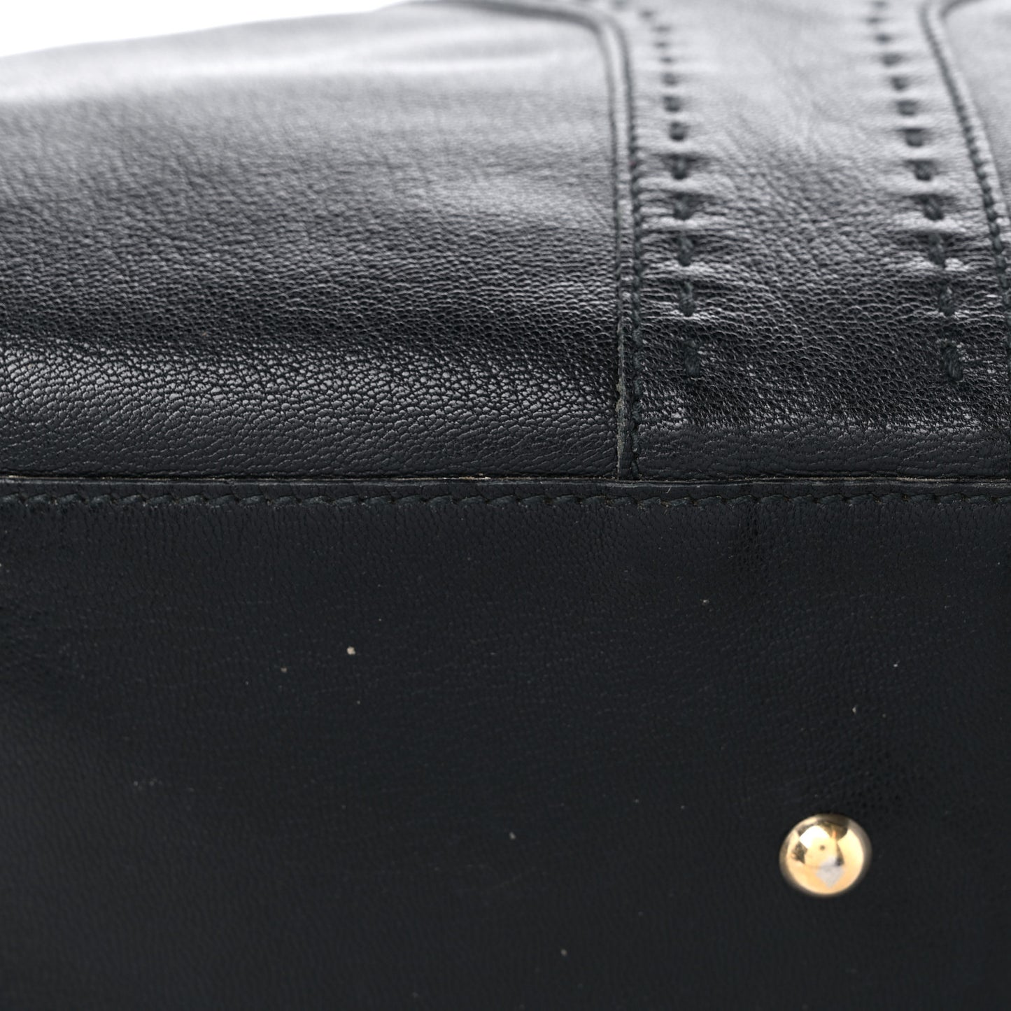 Calfskin Reversible Double Sac Y Tote Black Gold