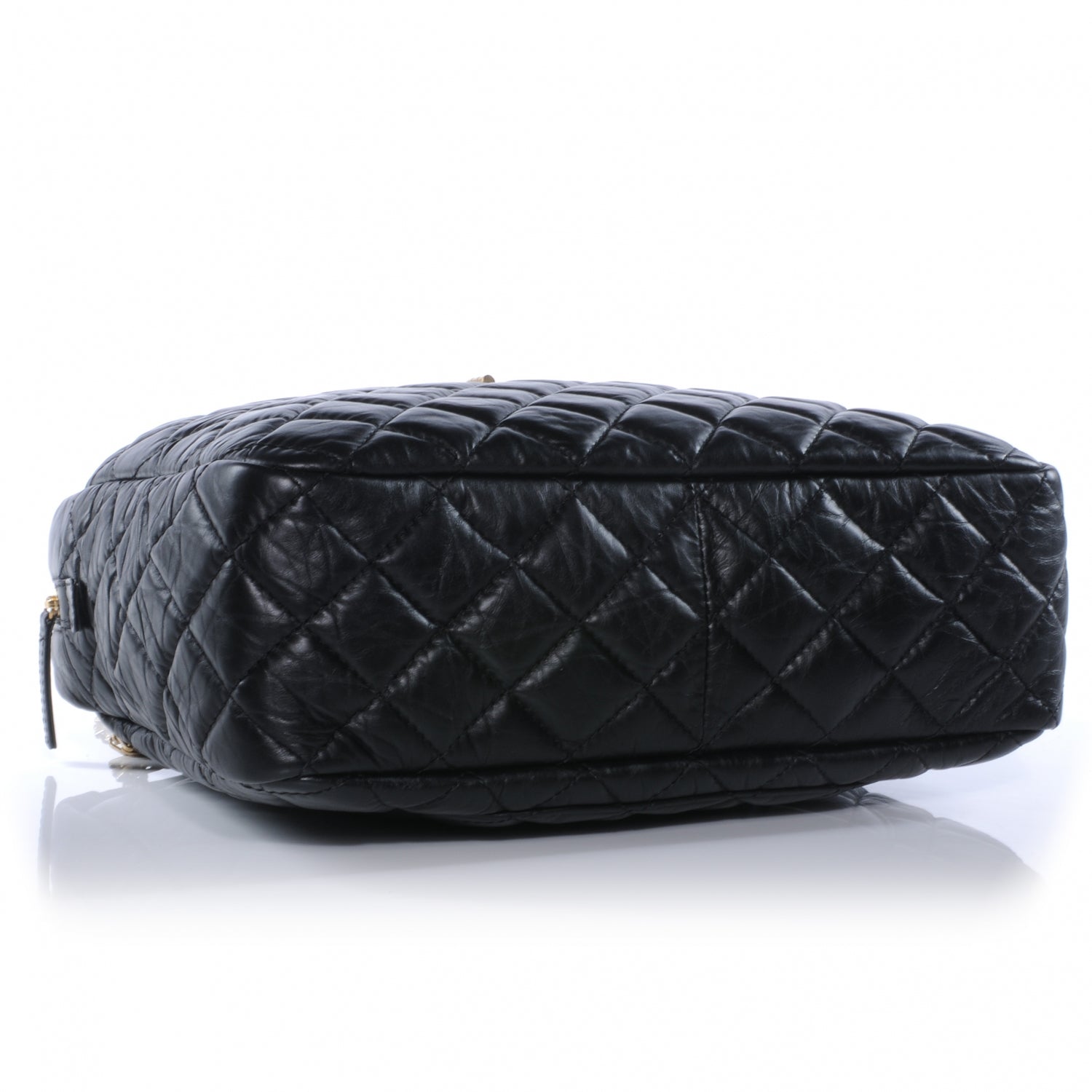 Chanel Aged Calfskin Quilted Large Reissue Camera Case Black 4 of 8