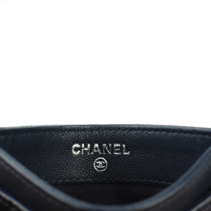 Chanel Lambskin Quilted Diamond CC Card Holder Navy 7 of 8
