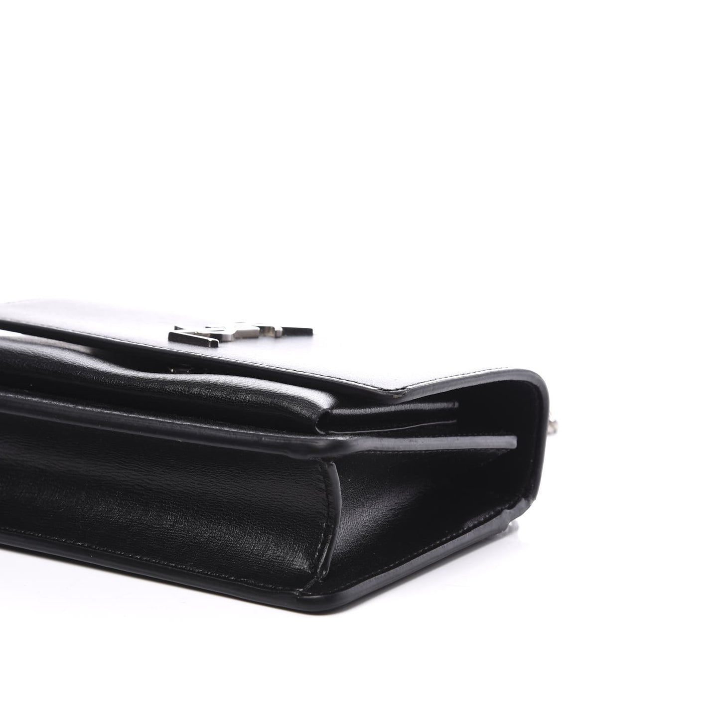 Calfskin Monogram Sunset Chain Wallet Black