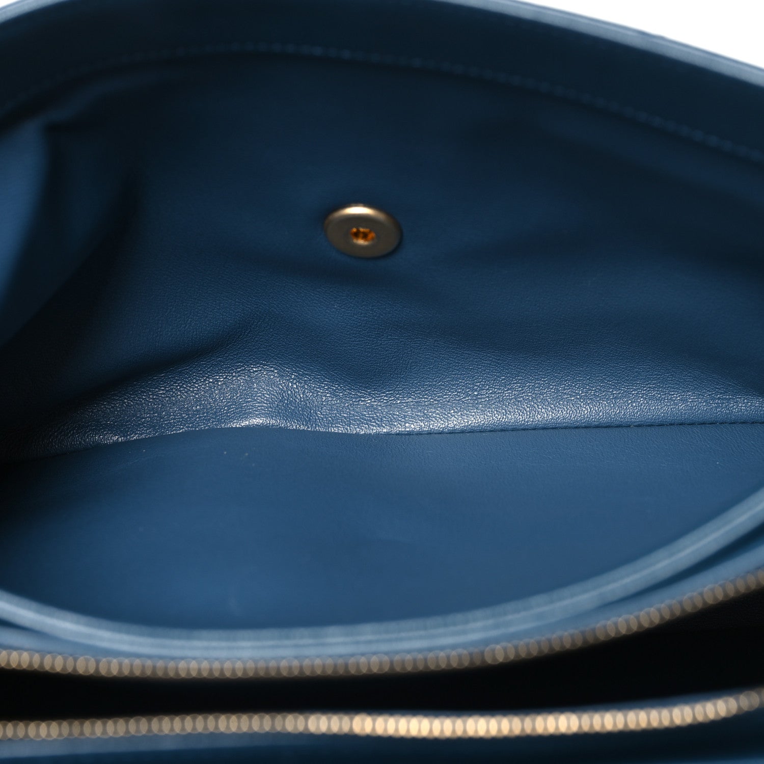 Chanel Lambskin Chevron Stitched Large Envelope Flap Blue 7 of 12