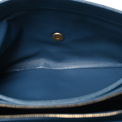 Chanel Lambskin Chevron Stitched Large Envelope Flap Blue 7 of 12