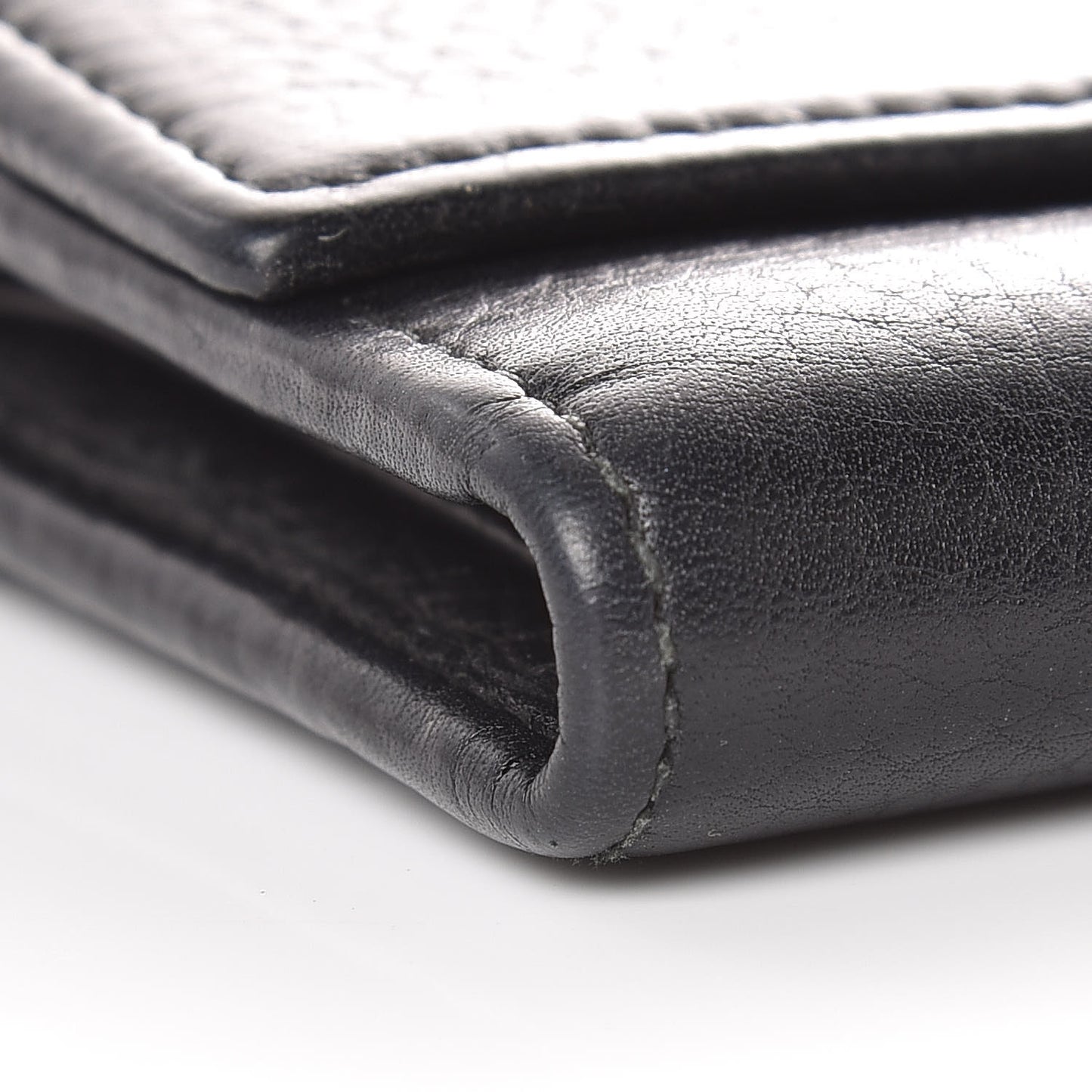 Pebbled Calfskin Large Soho Continental Wallet Black