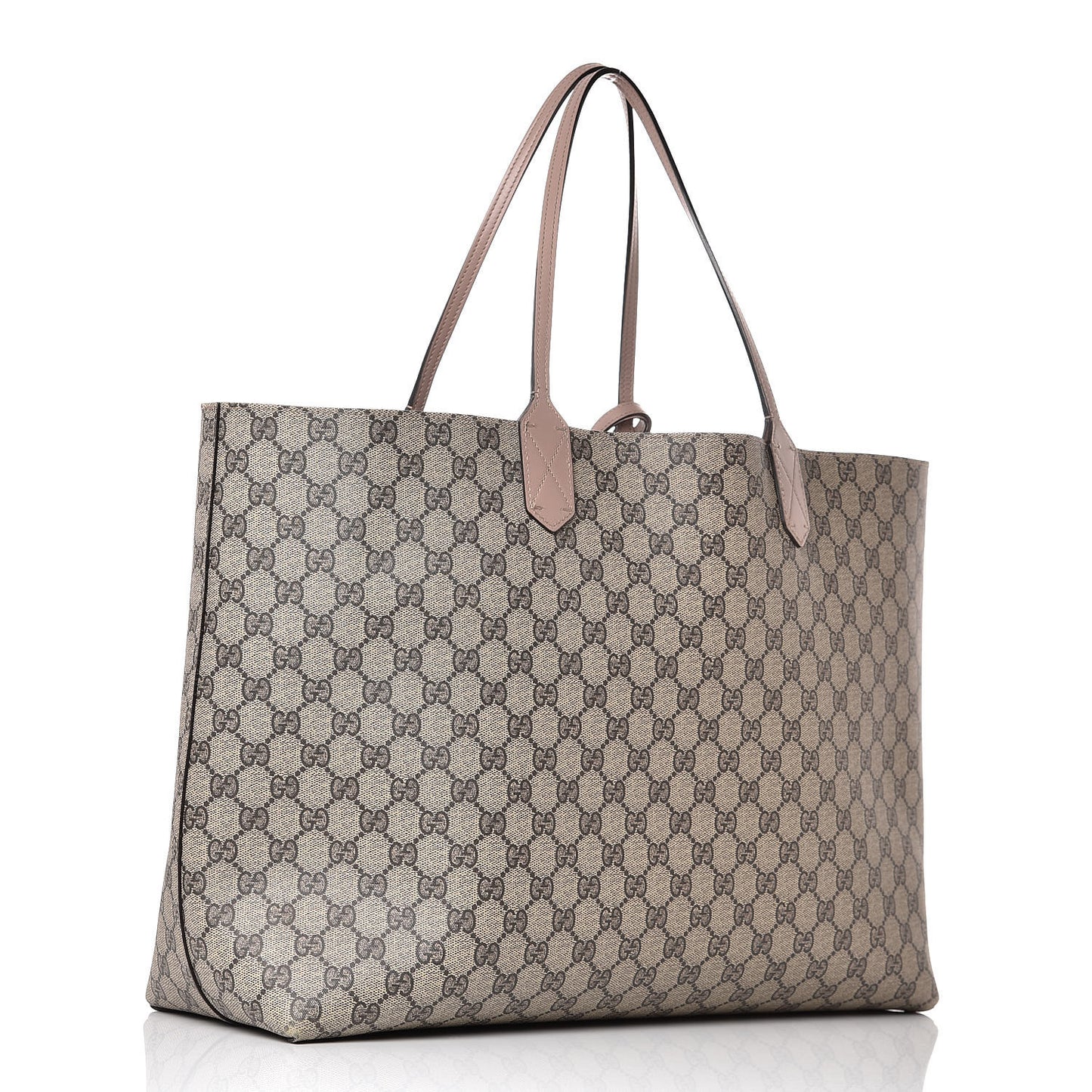 Calfskin GG Supreme Monogram Large Reversible Tote Dark Cipria
