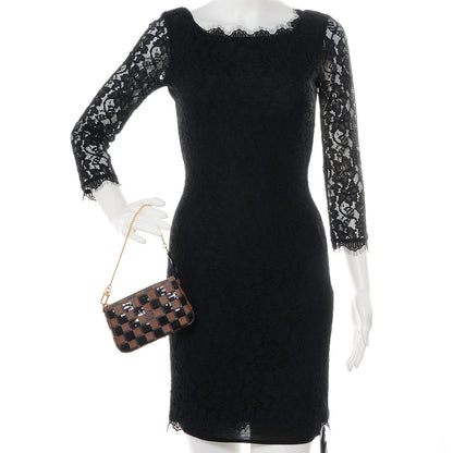 Louis Vuitton Damier Paillettes Mini Pochette Accessories Black 2 of 9