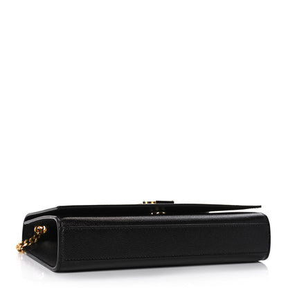 Saint Laurent Grain De Poudre Medium Classic Monogram Kate Satchel Black 3 of 10